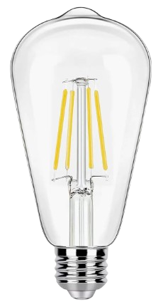 ST19 Vintage Style Bulb 3000K  7W Clear dimmable