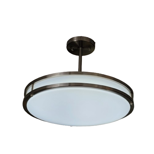 CLOSE-TO-CEILING integral LED 2950 lumen Damen location Polished Chrome/ Dimmintg: Triac, 5000K 35Watt 16-1/5"D X 12"H