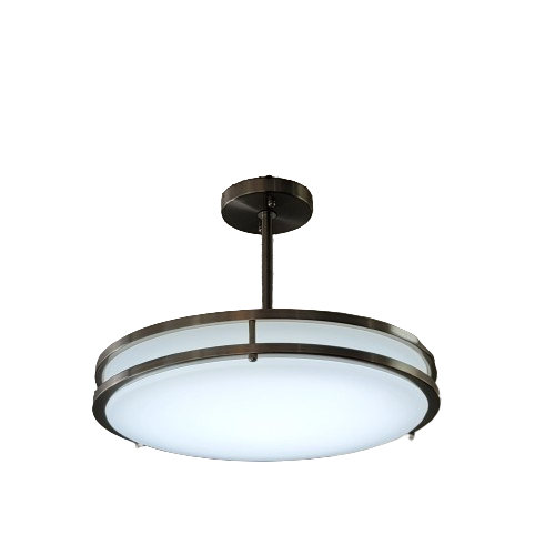 CLOSE-TO-CEILING integral LED 2950 lumen Damen location Polished Chrome/ Dimmintg: Triac, 5000K 35Watt 16-1/5"D X 12"H