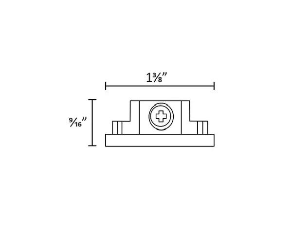 Single Circuit Track System - H Type - End Cap