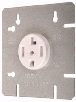 30A DRYER OUTLET WITH 4 11/16”, COVER PLATE