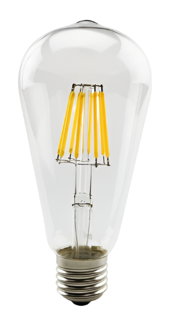ST64 Vintage Style Bulb 2700K  7W Clear Dimmable