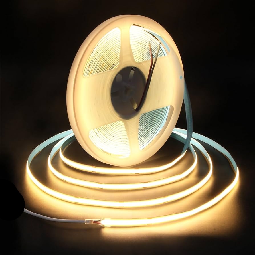LED COB Strip 12V 3000K 5 meter with 3M adhesive back 10Watt / meter