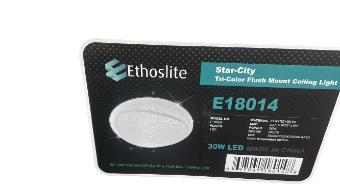 16" Flush Mount 3CCT Ceiling Light - Star City