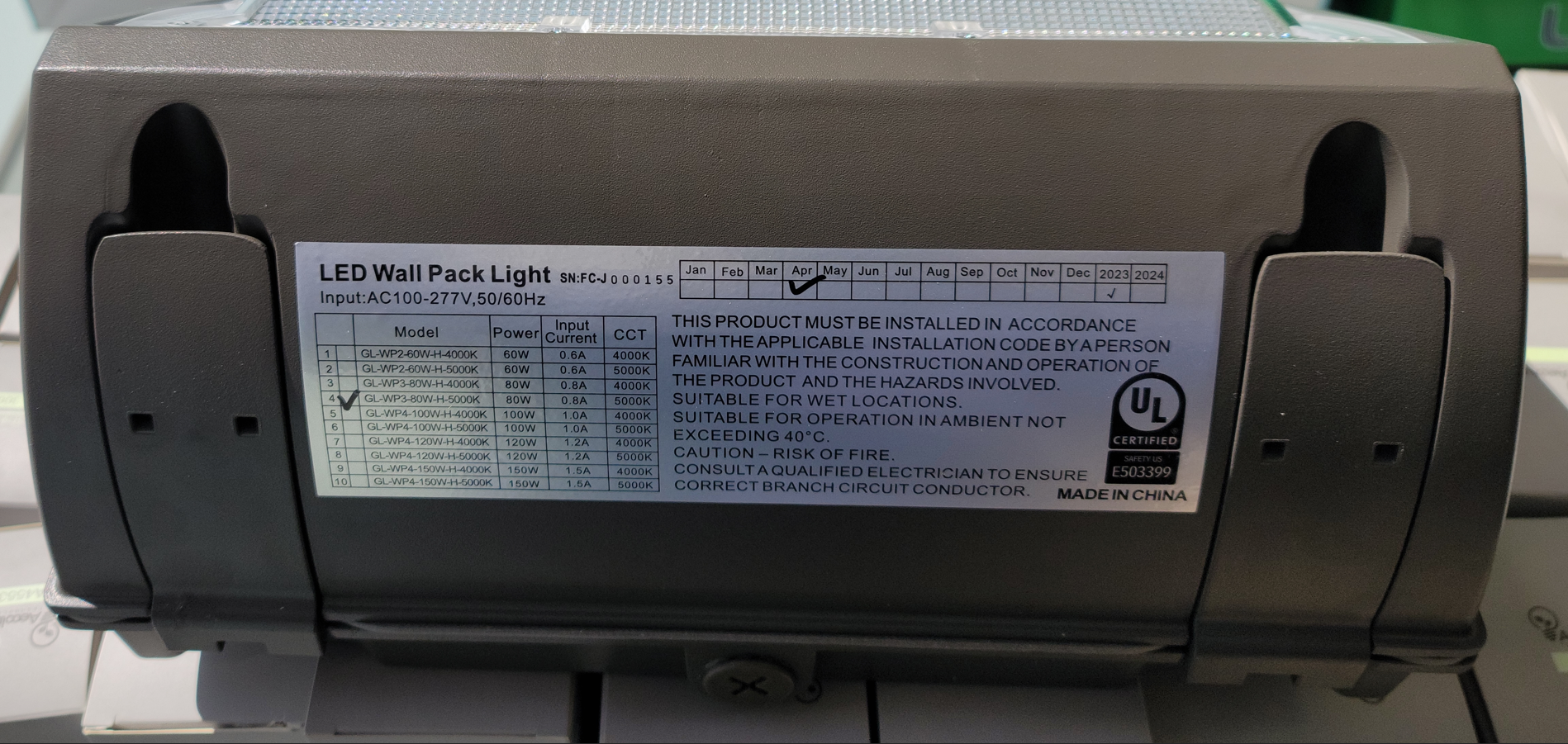 LED Wall Pack 80W, 5000K, Outdoor Wall pack Lighting Fixture for Buildings, Warehouses, Parking Lots, Yard. IP65 Waterproof  With Mean Well Driver