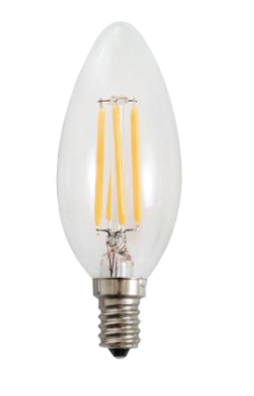 C35 Vintage Bulb 5.5W E12/AC120 5000K Clear Dimmable