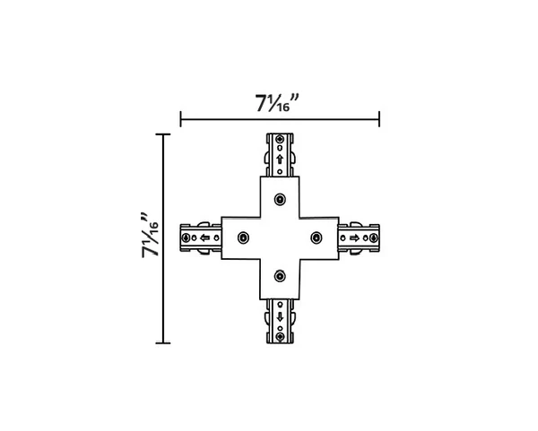 Single Circuit Track System - H Type - + (Plus) Connector