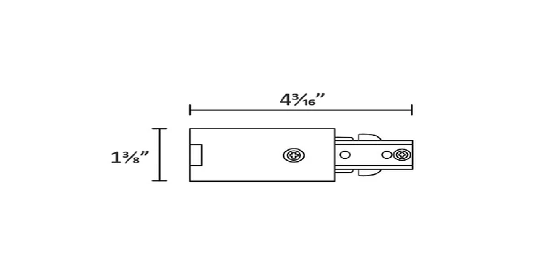 Single Circuit Track System - H Type - Live-End Connector/Power Supply