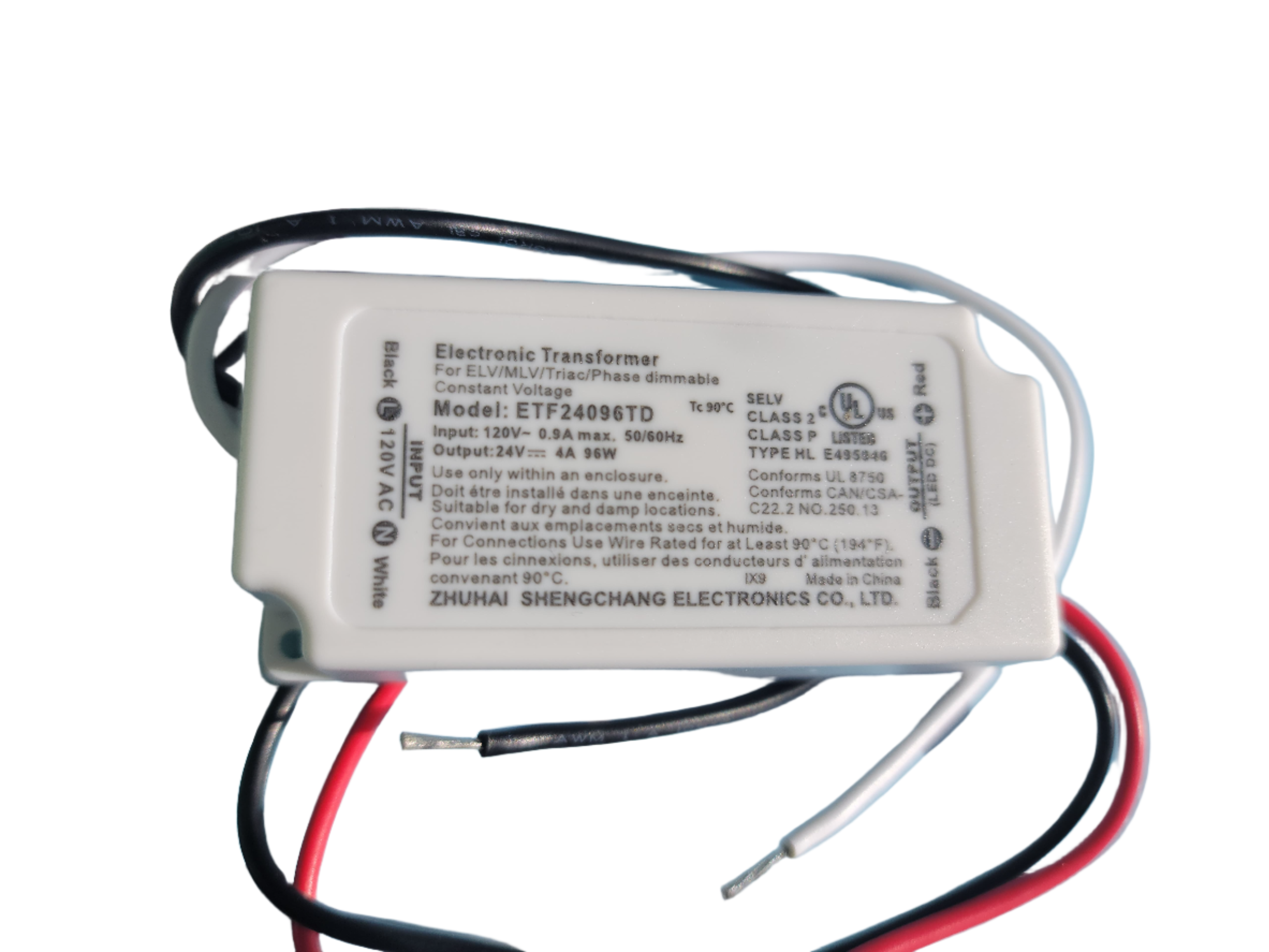 24V Power Supply 96W Triac/Phase dimmable Transformer