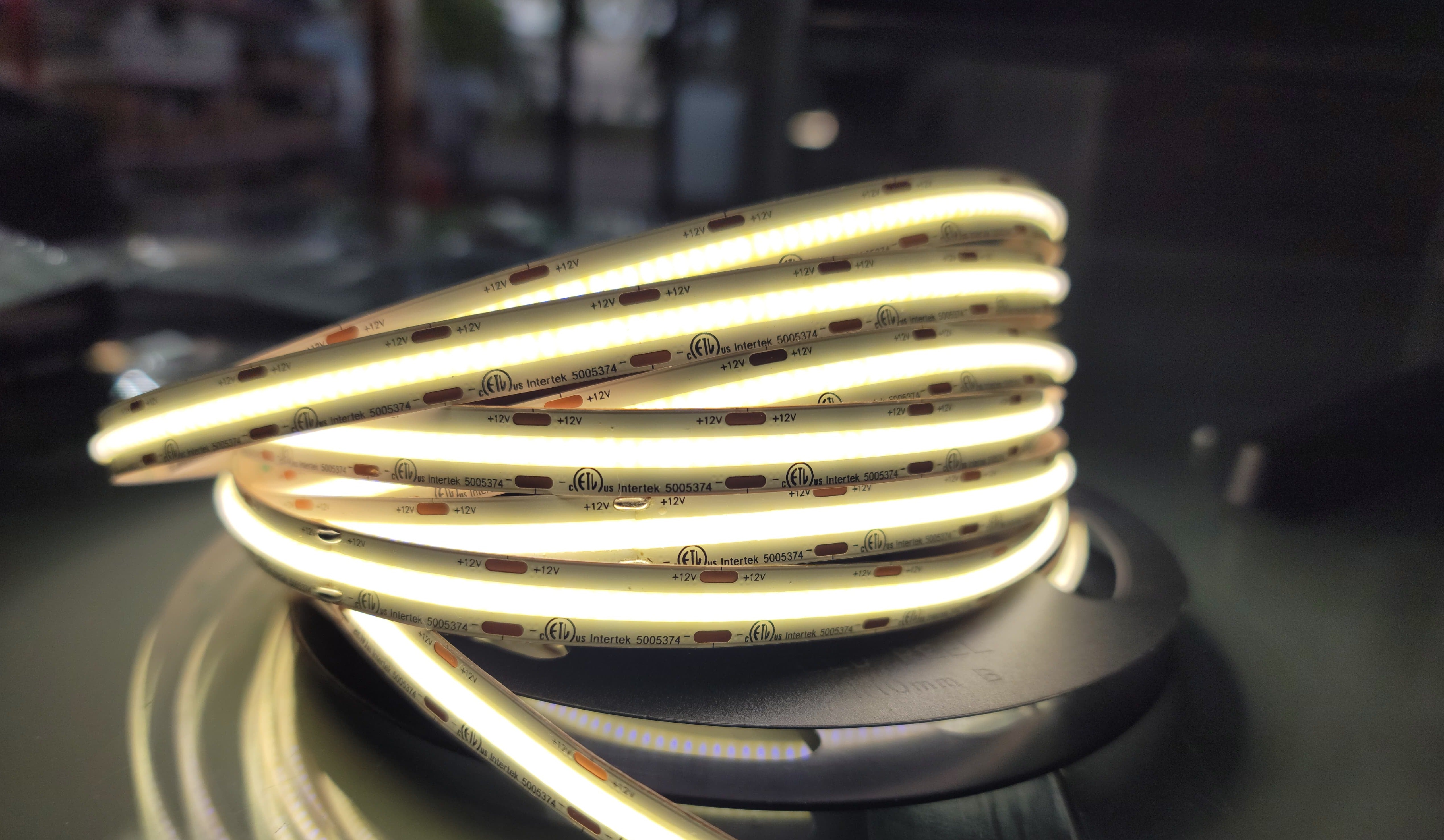 LED COB Strip 12V 4000K 5 meter with 3M adhesive back 10Watt / meter