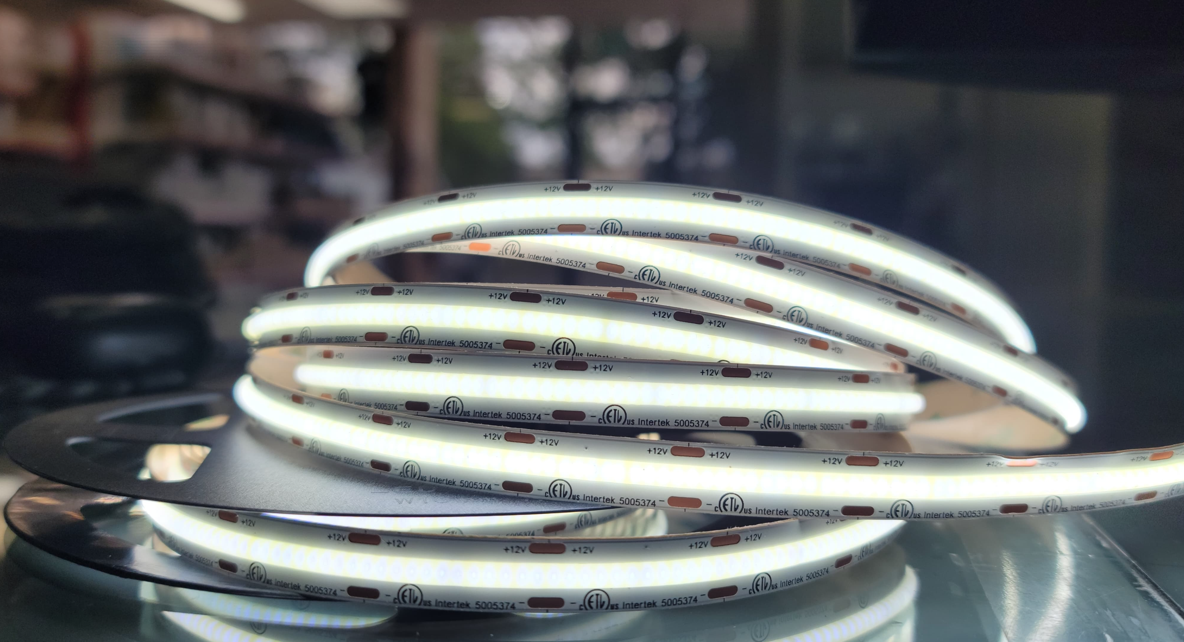 LED COB Strip 12V 6000K 5 meter with 3M adhesive back 10Watt / meter