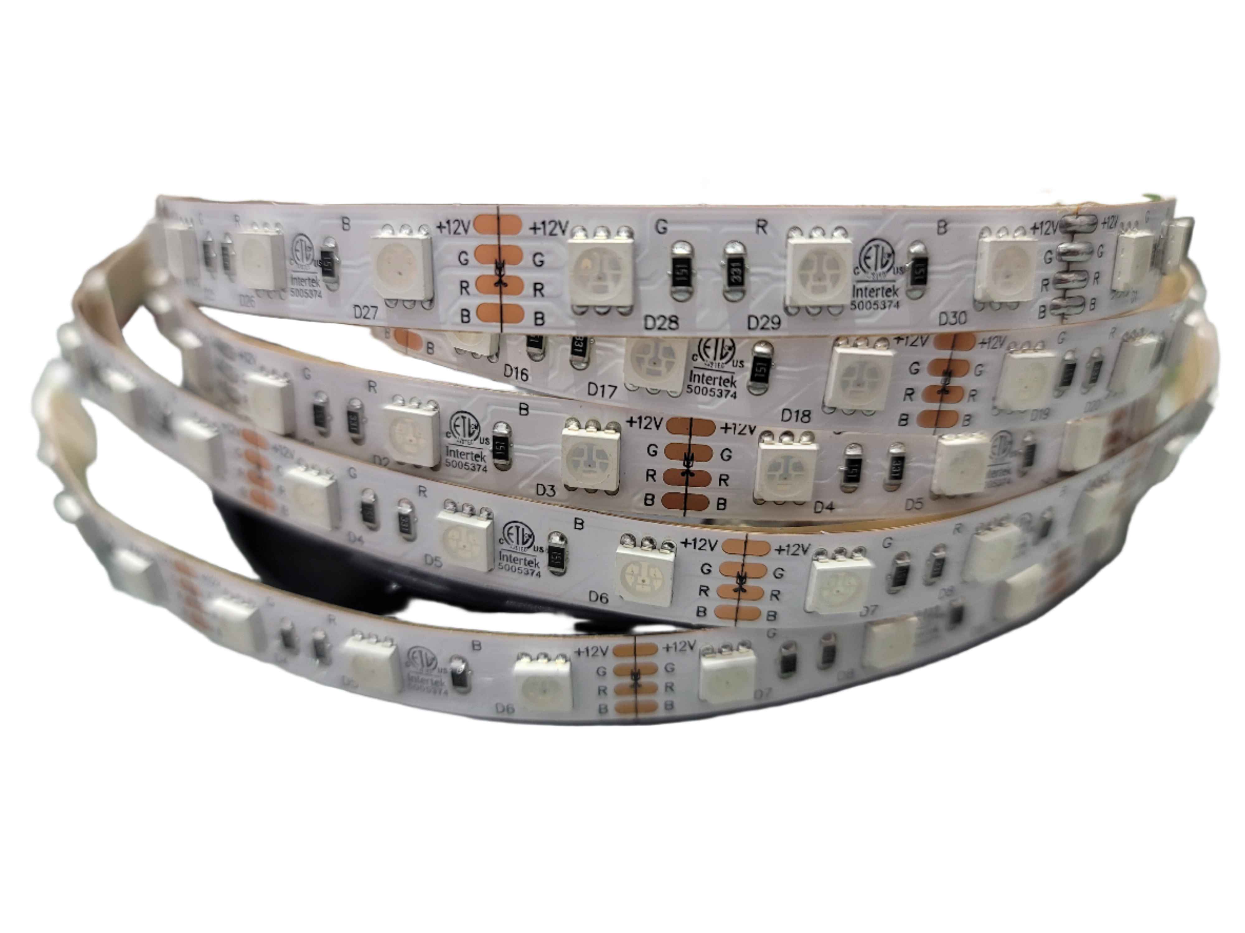 LED Strip Light 12V RGB 5 meter with 3M adhesive back 14.4Watt / meter