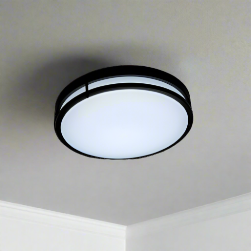 CLOSE-TO-CEILING integral LED 2950 lumen Damen location Black Finished 5000K 35Watt 16-1/5"D