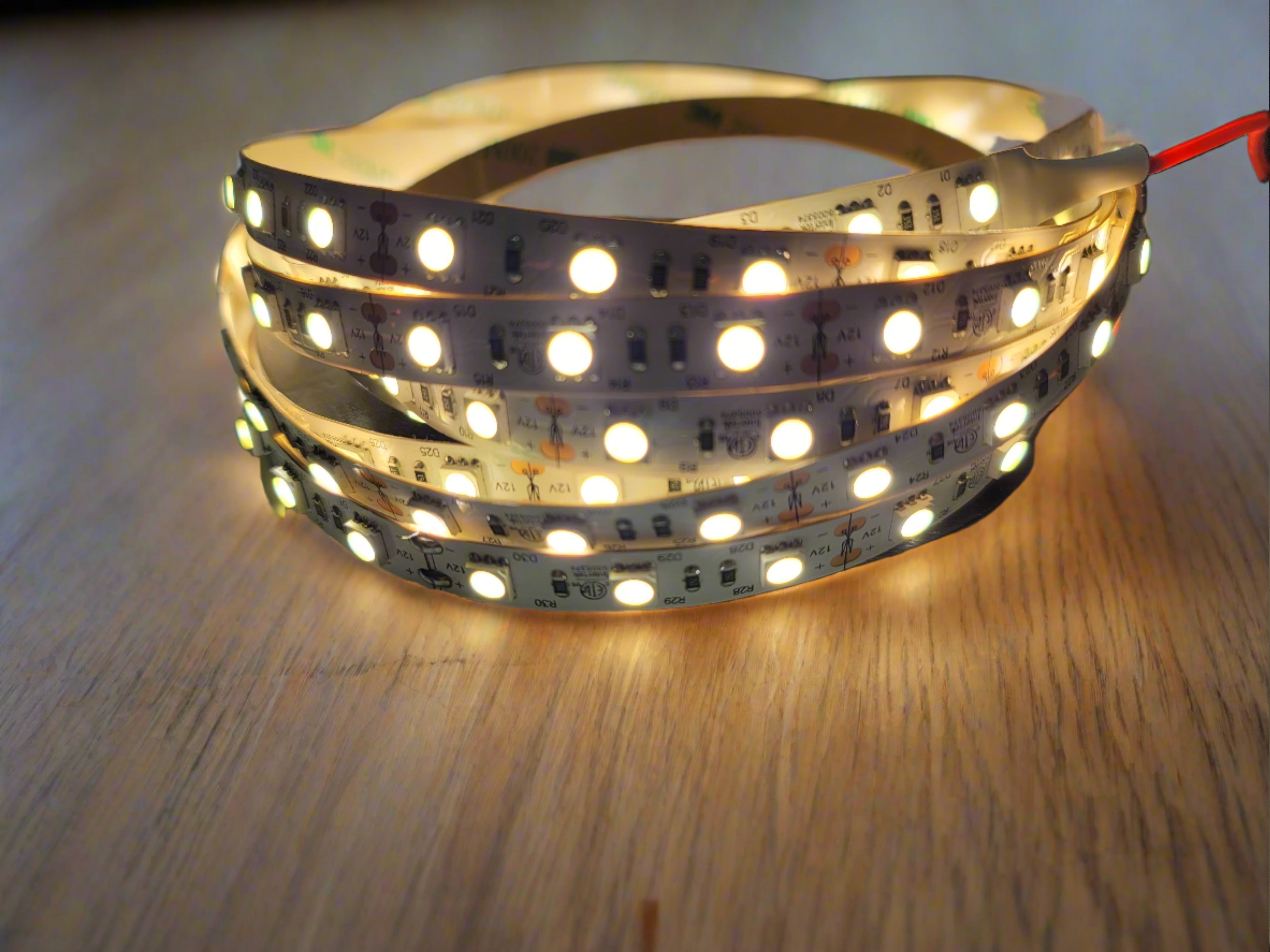 Brighter LED Strip Light 12V 4000K 5 meter with 3M adhesive back 12Watt / meter