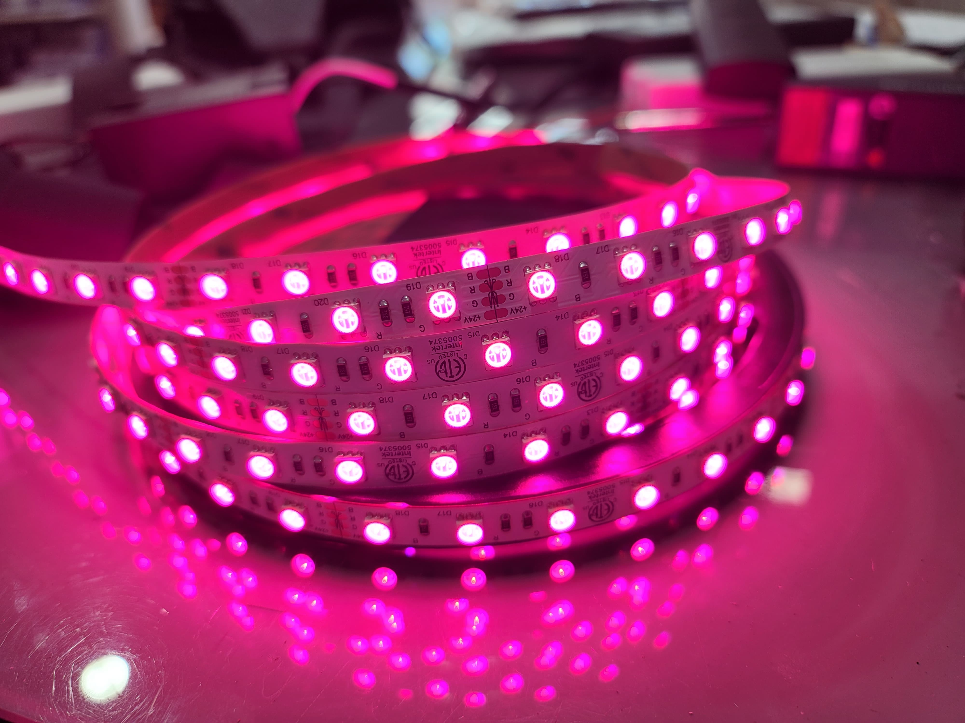 LED Strip Light 12V RGB 5 meter with 3M adhesive back 14.4Watt / meter