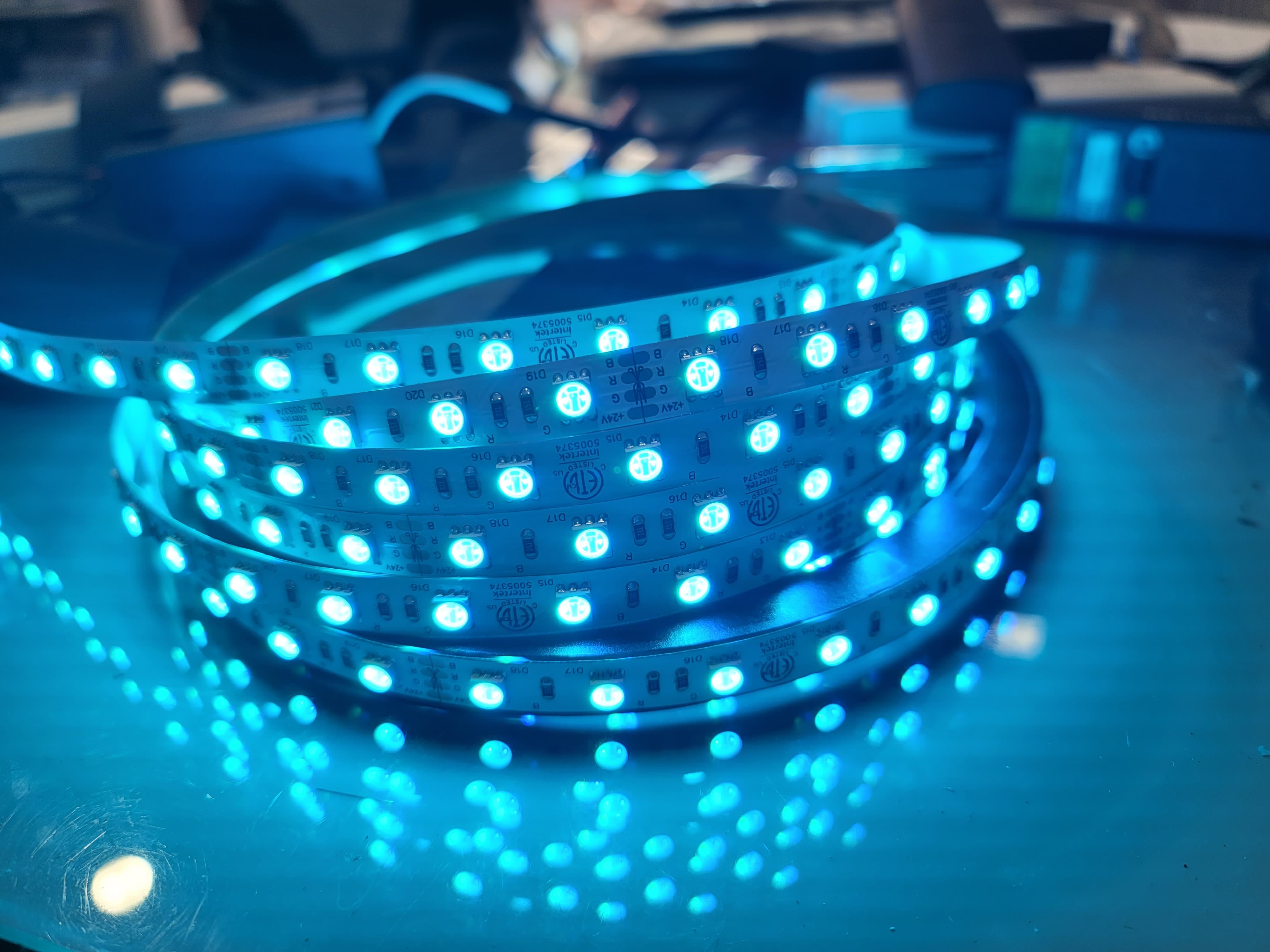 LED Strip Light 24V RGB 10 meter with 3M adhesive back 14.4Watt / meter