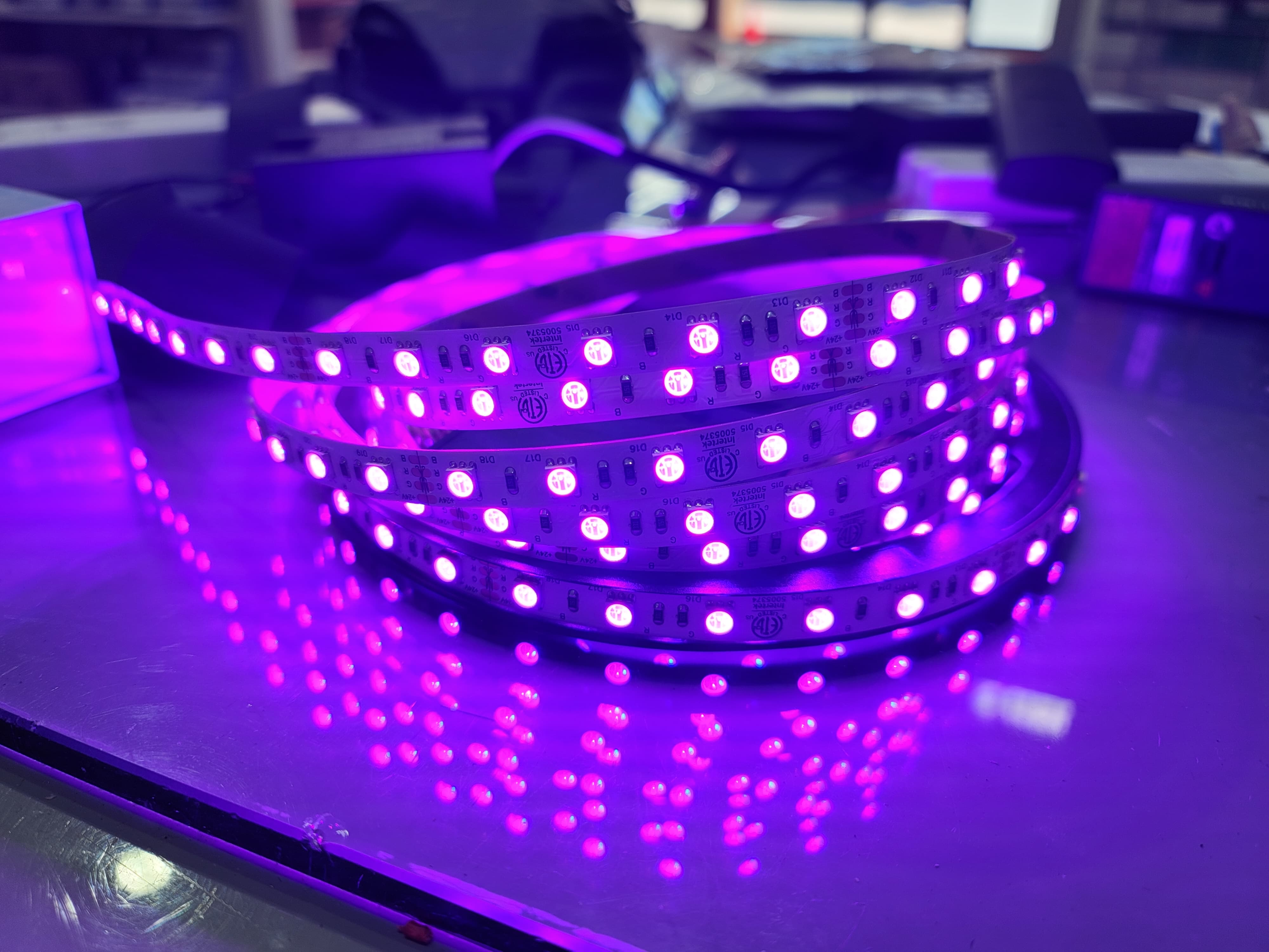 LED Strip Light 24V RGB 10 meter with 3M adhesive back 14.4Watt / meter