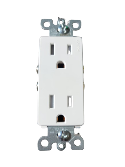 Leviton 15 Amp Decora Tamper-Resistant Duplex Outlet/Receptacle, Grounding, White (Pack of 10)