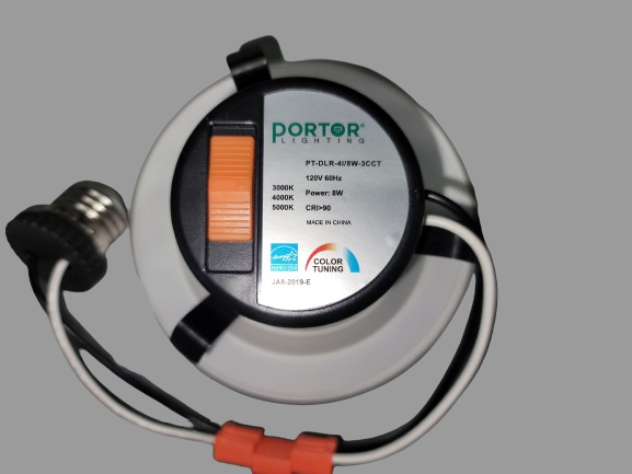 Portor 4” LED Baffle Retrofit Recessed Downlight with 3CCT