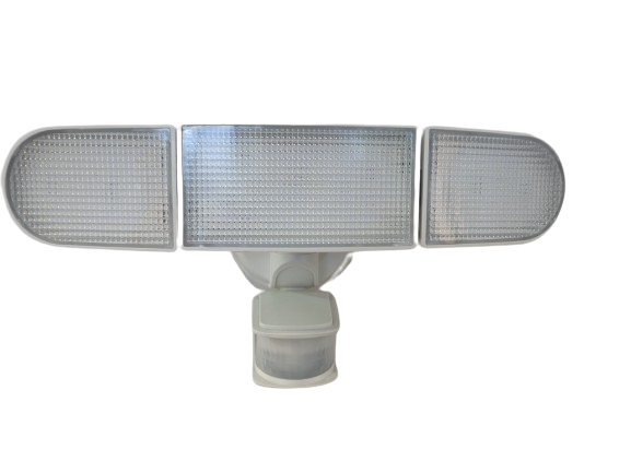Motion Activated Integrated LED Outdoor Triple Head Security Light