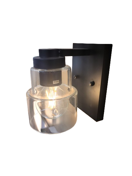 Black Vanity 1-Light Wall Sconce