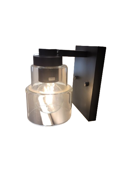 Black Vanity 1-Light Wall Sconce