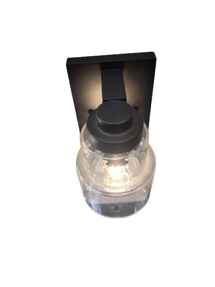 Black Vanity 1-Light Wall Sconce
