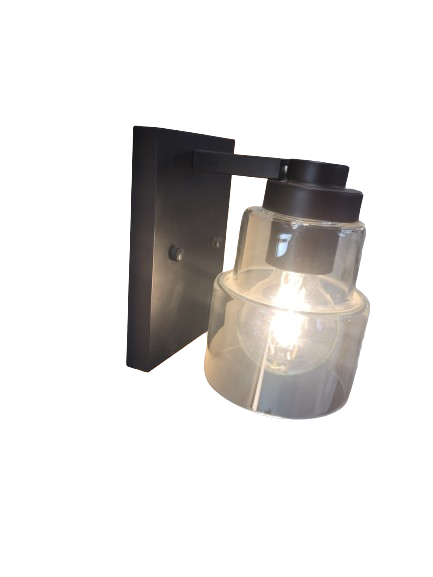 Black Vanity 1-Light Wall Sconce