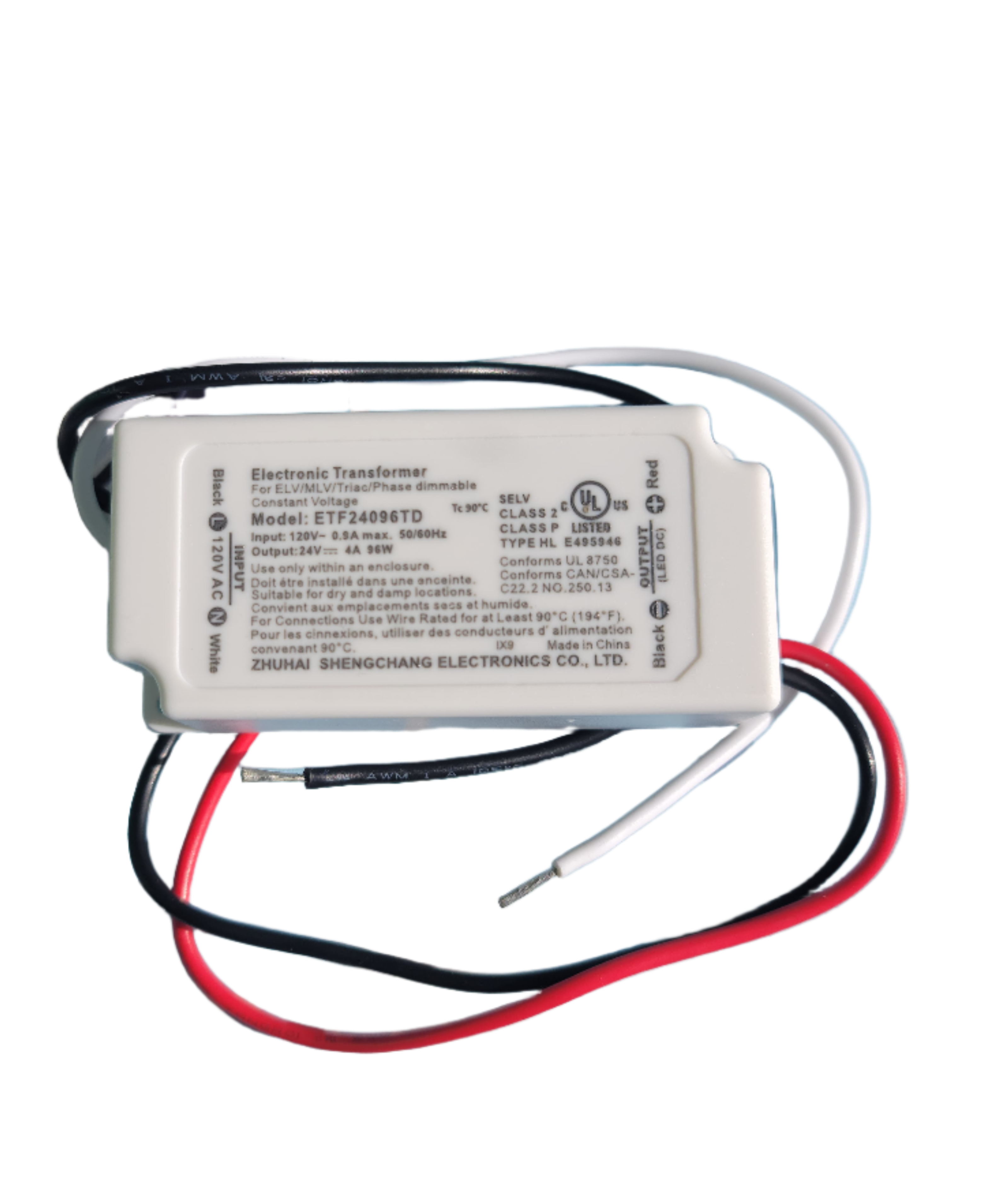 24V Power Supply 96W Triac/Phase dimmable Transformer