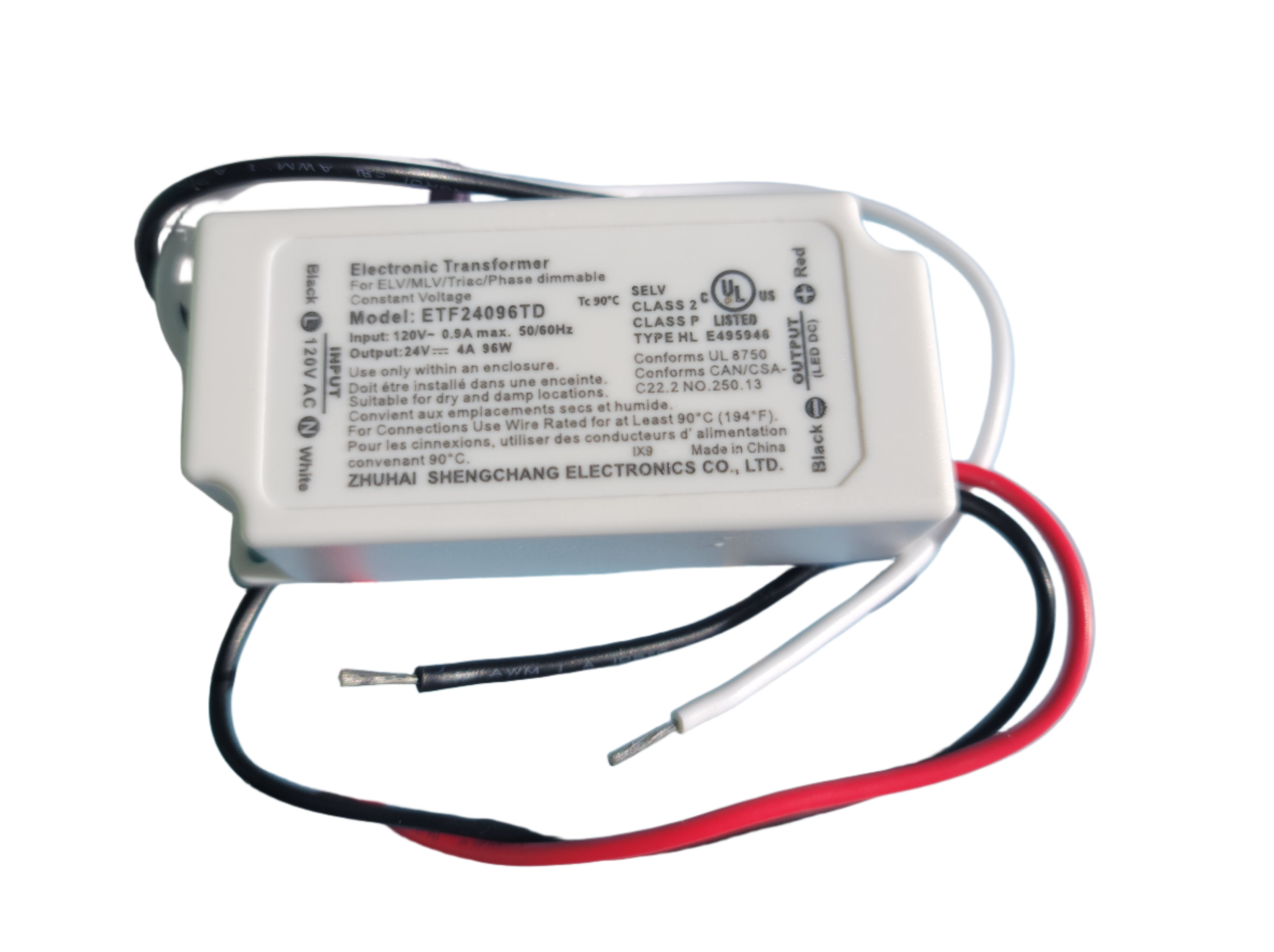 24V Power Supply 96W Triac/Phase dimmable Transformer