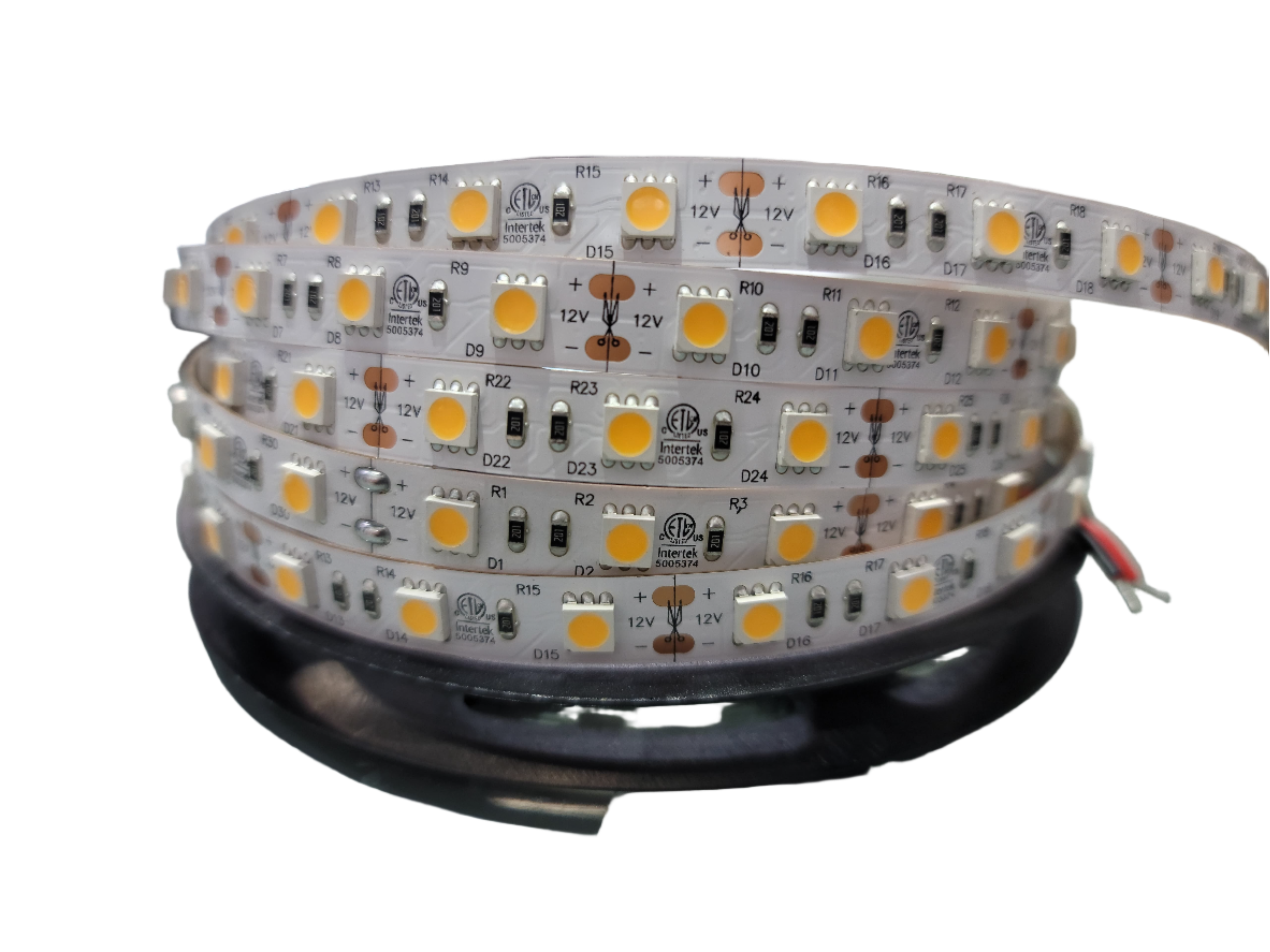 Brighter LED Strip Light 12V 3000K 5 meter with 3M adhesive back 12Watt / meter