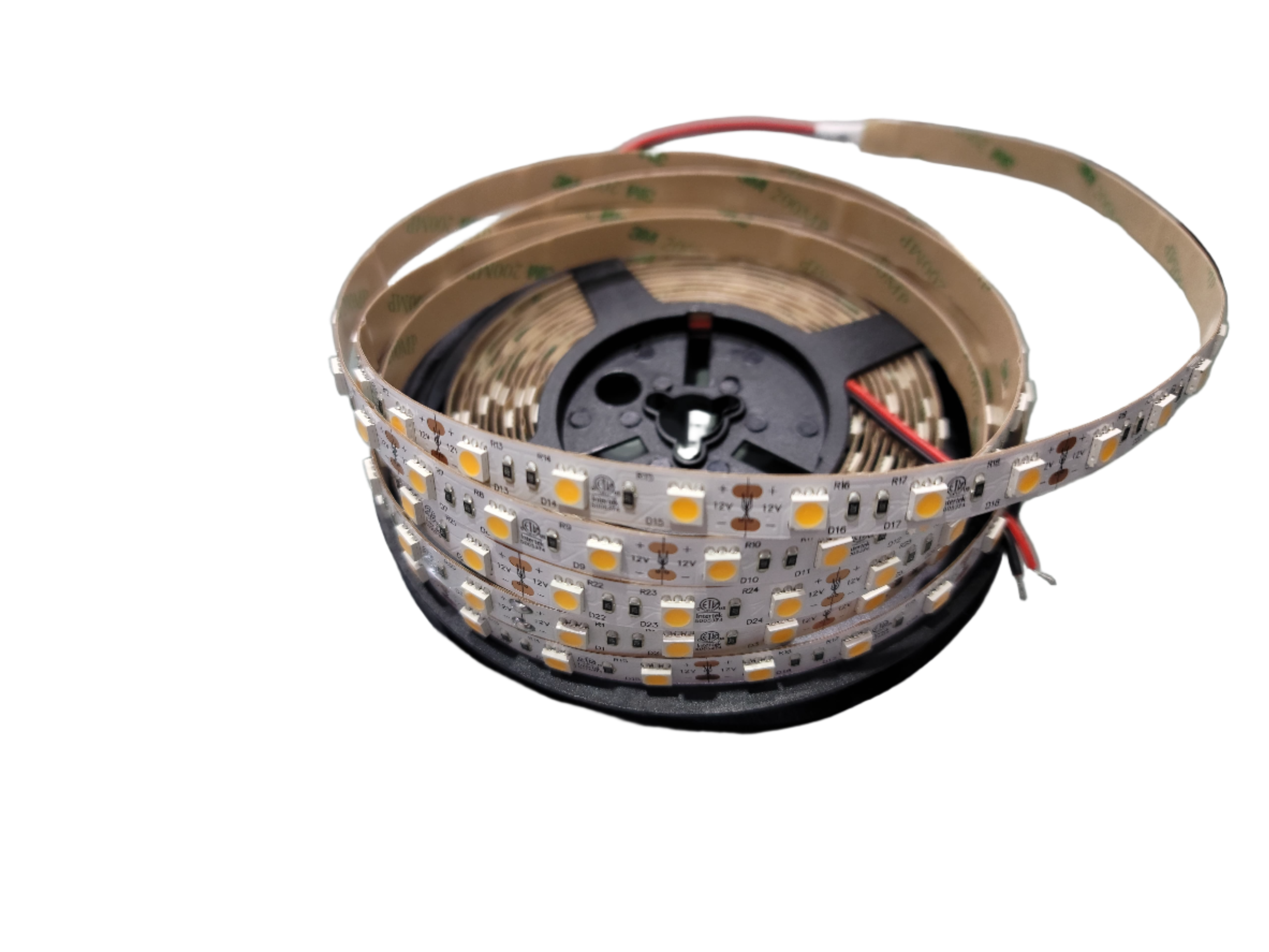 Brighter LED Strip Light 12V 3000K 5 meter with 3M adhesive back 12Watt / meter