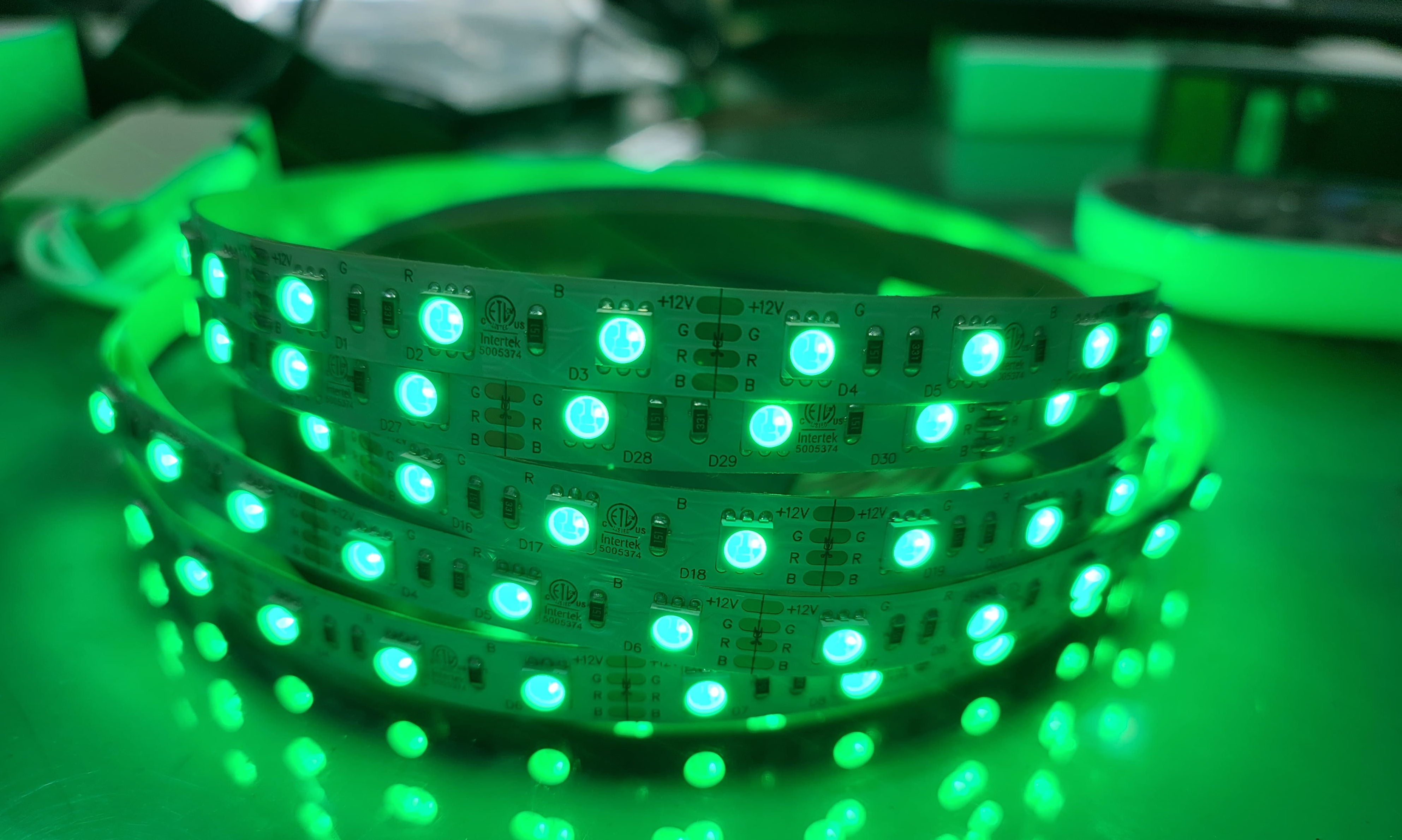 LED Strip Light 12V RGB 5 meter with 3M adhesive back 14.4Watt / meter
