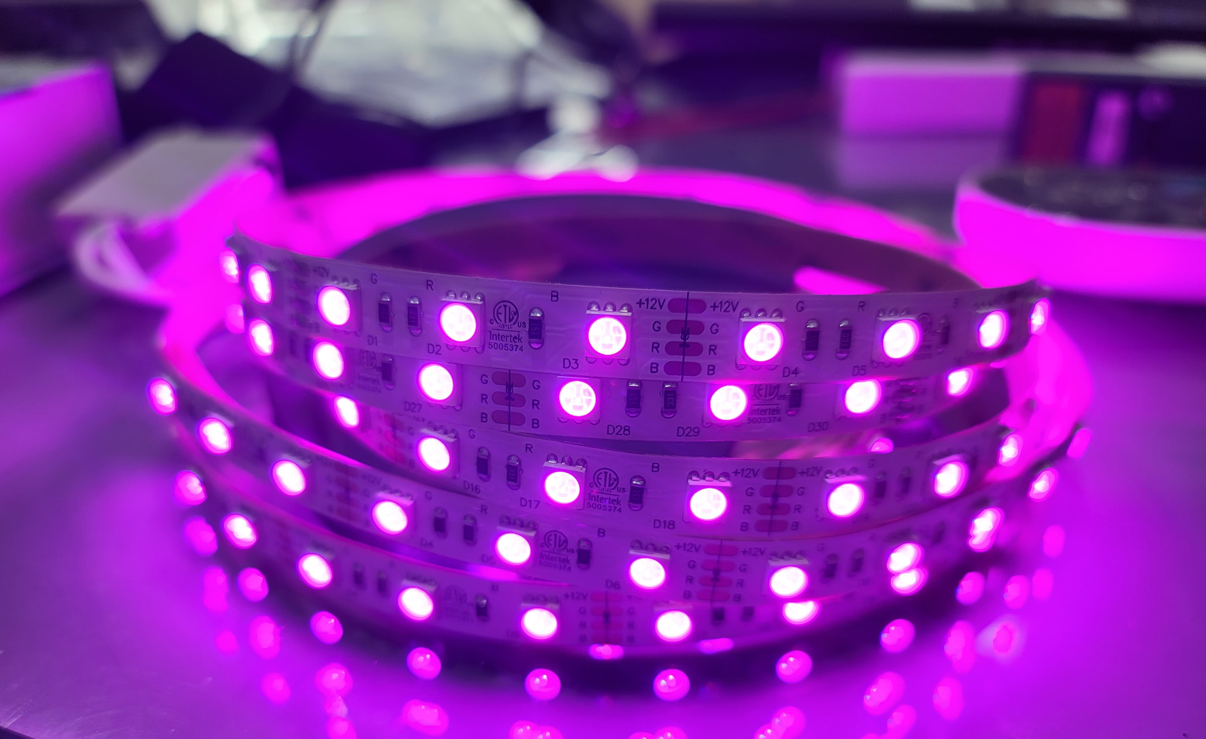LED Strip Light 12V RGB 5 meter with 3M adhesive back 14.4Watt / meter